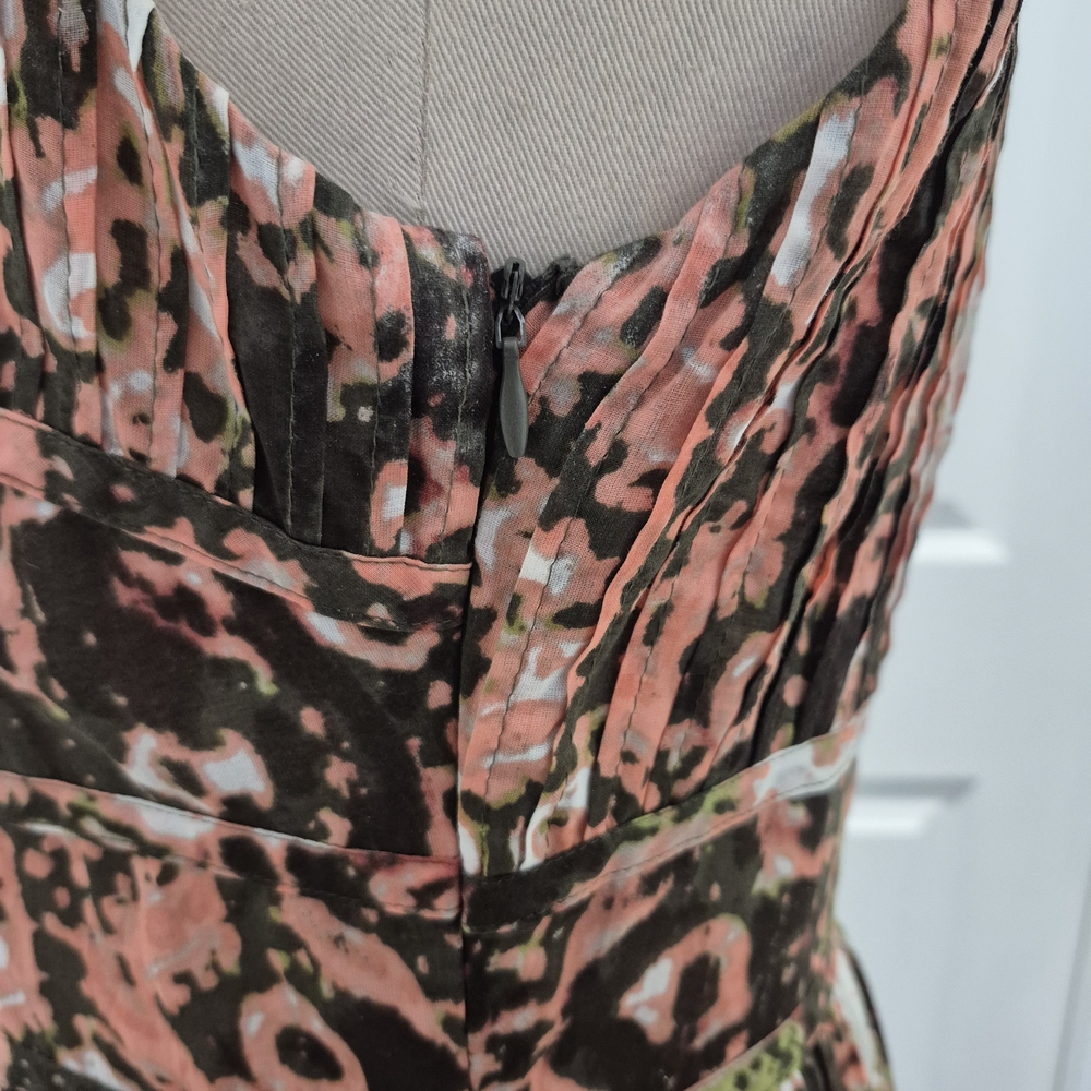 Calvin Klein Multi Color Floral Dress Side Zipper Pockets Fully Lined Size 8 - Picture 5 of 12